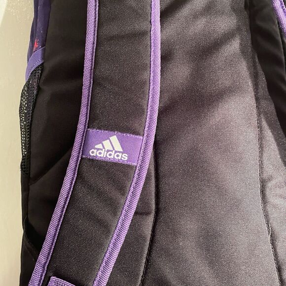 Adidas Black Purple Pink Bat Bag. Several Pockets. Excellent Used Condition - Picture 15 of 15